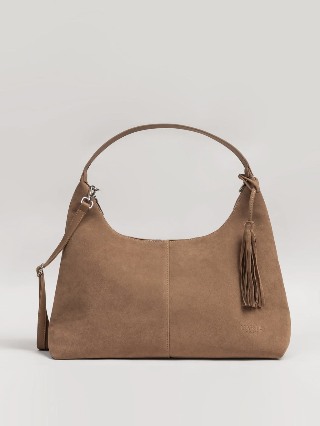 Brun dametaske i kunstlæder – 41 × 14 × 23 cm