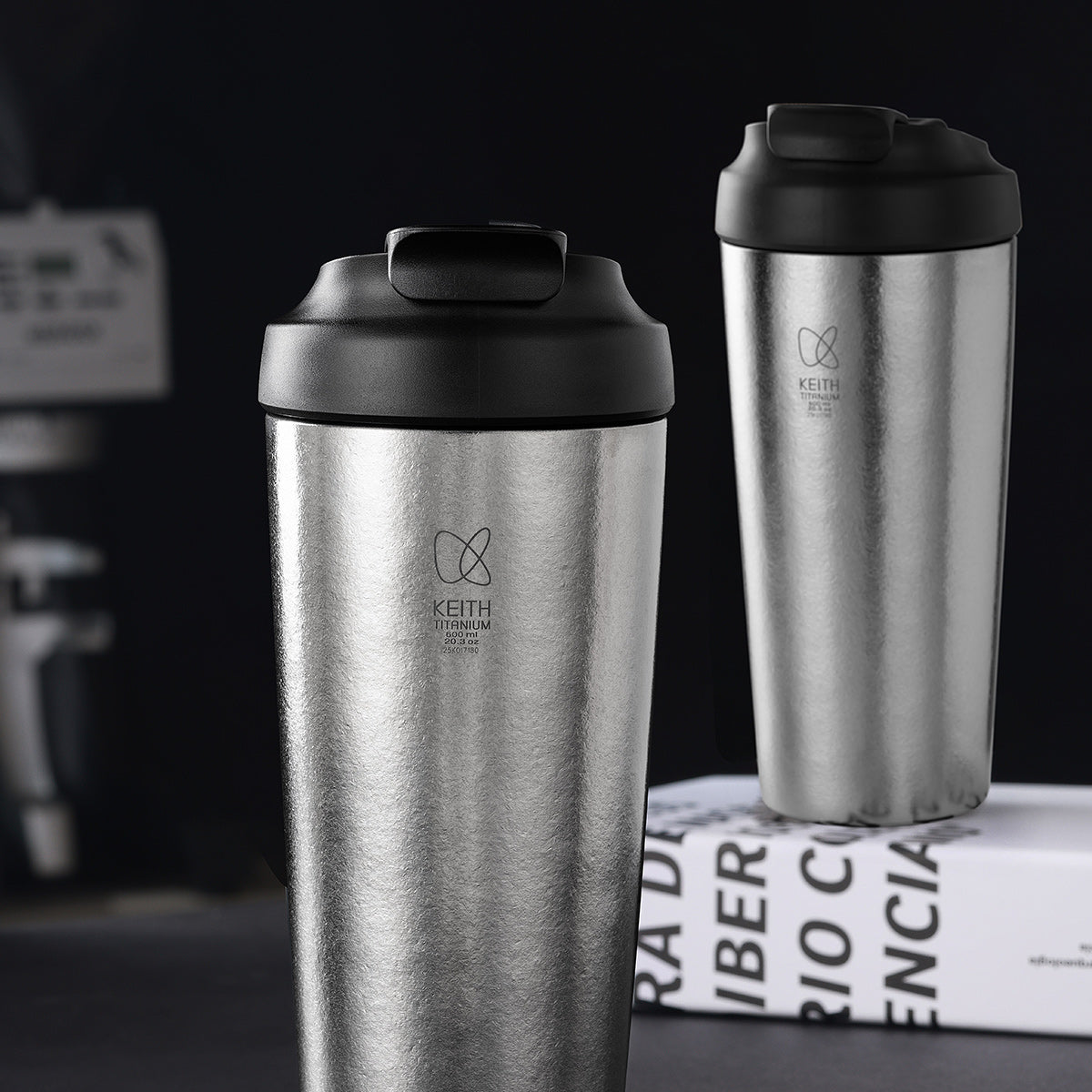 Rejse-termokrus i ren titanium - 600 ml