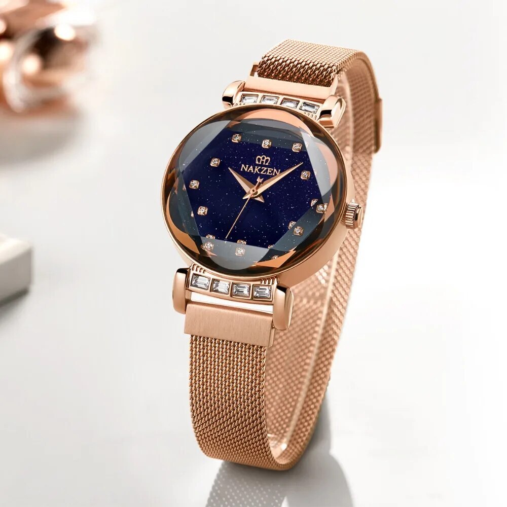 NAKZEN dameur med diamant-look - stjernehimmel