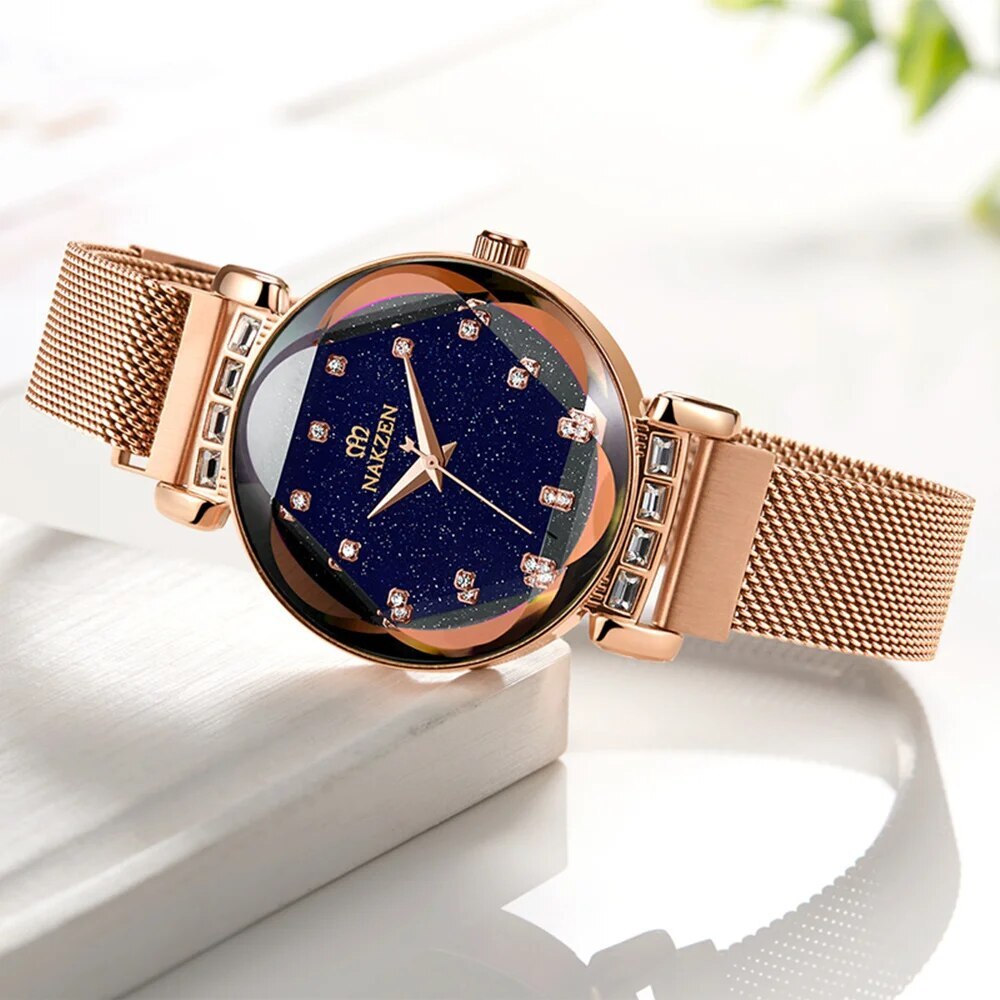 NAKZEN dameur med diamant-look - stjernehimmel