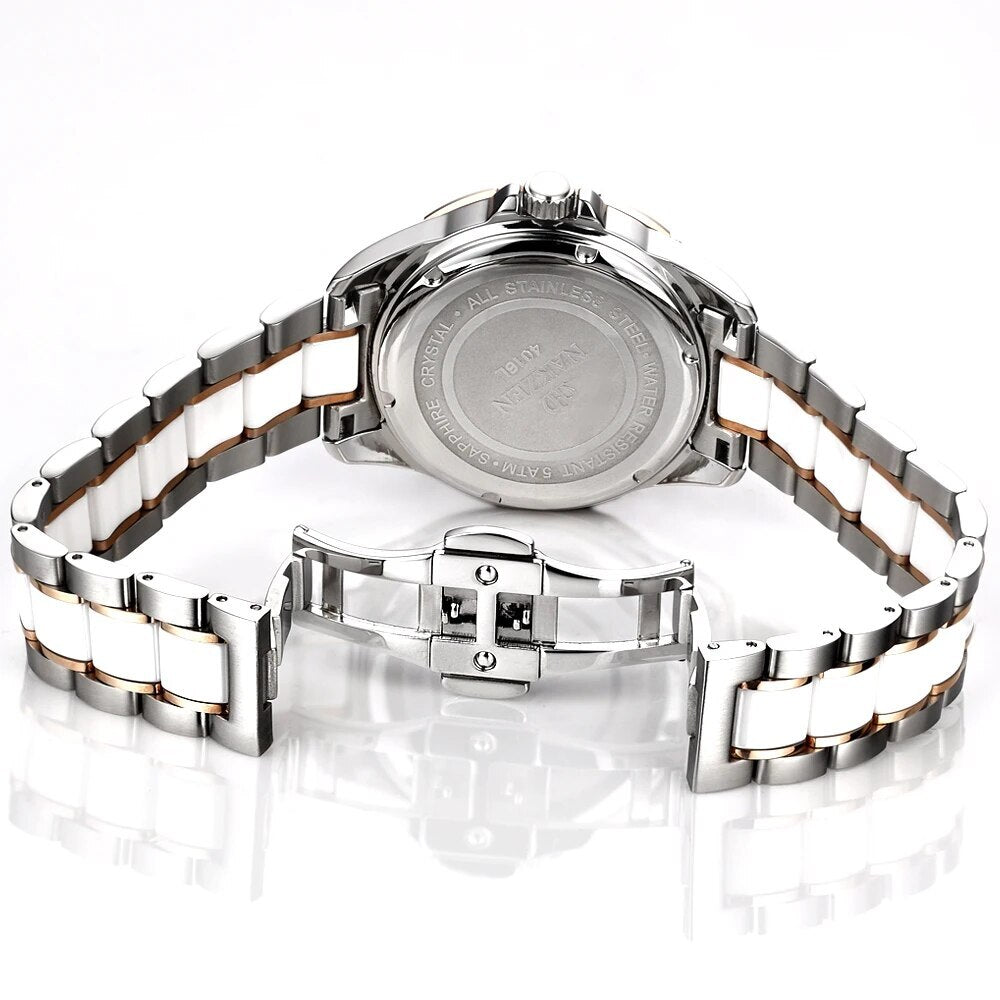 NAKZEN dameur i keramik - elegant quartzur