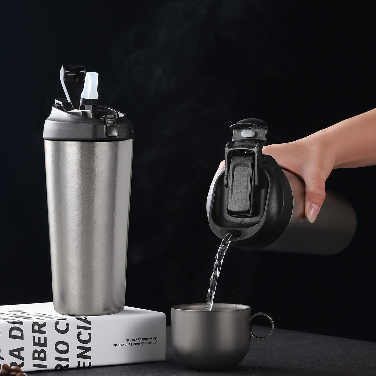 Rejse-termokrus i ren titanium - 600 ml