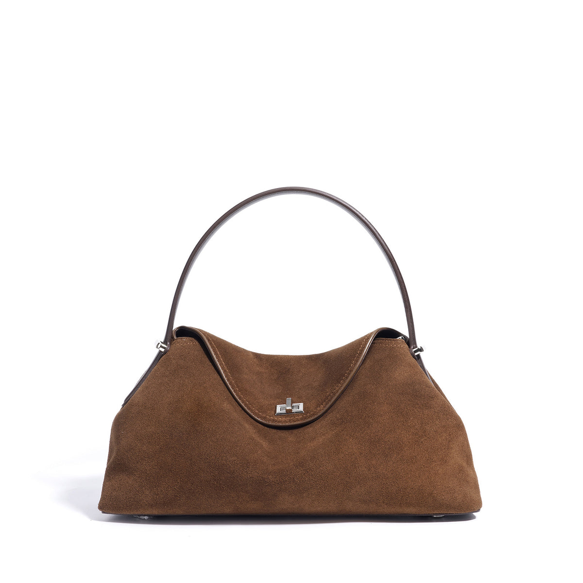 Mørkebrun håndtaske til damer til skulder og crossbody