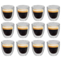 Dobbeltvægget Termoglas Til Espresso 12 Stk. 80 Ml