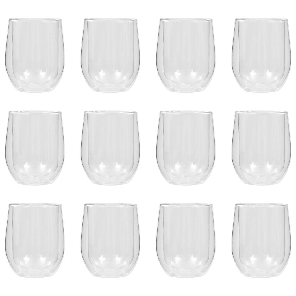 Dobbeltvægget Teglas 12 Stk. 320 Ml