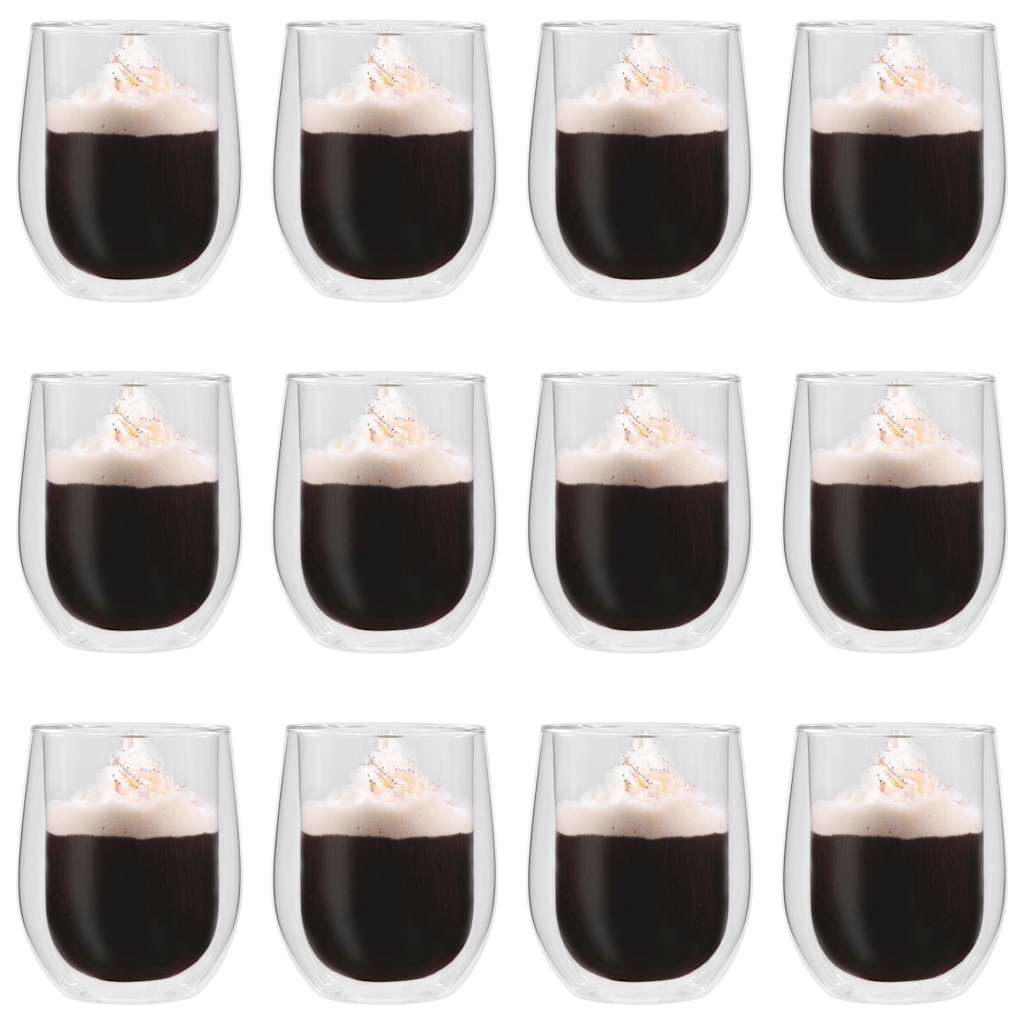 Dobbeltvægget Teglas 12 Stk. 320 Ml