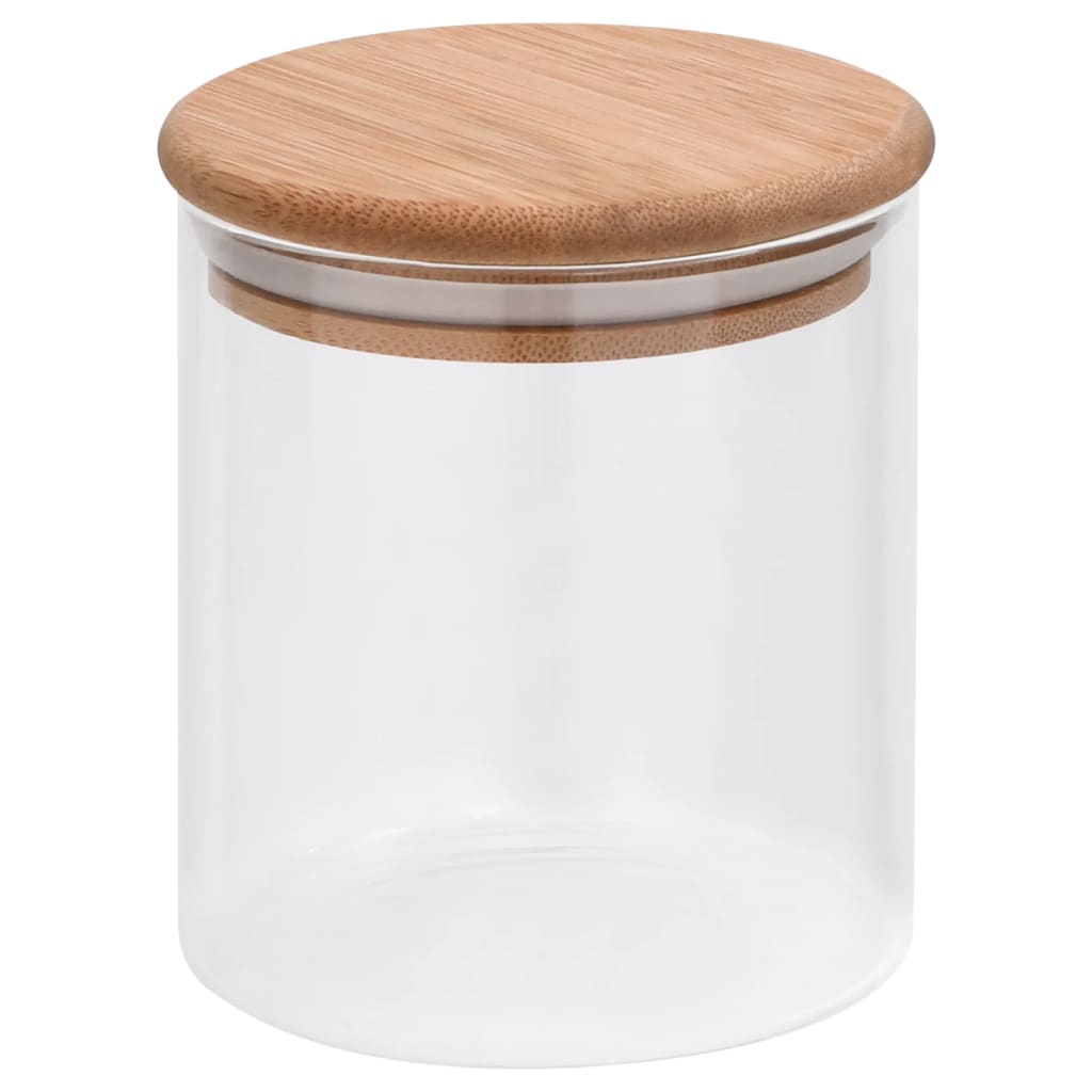 Opbevaringsglas Med Bambuslåg 6 Stk.