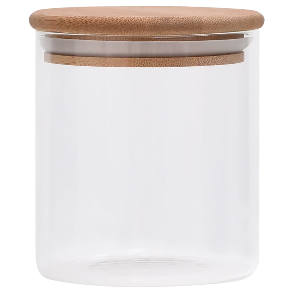Opbevaringsglas Med Bambuslåg 6 Stk.