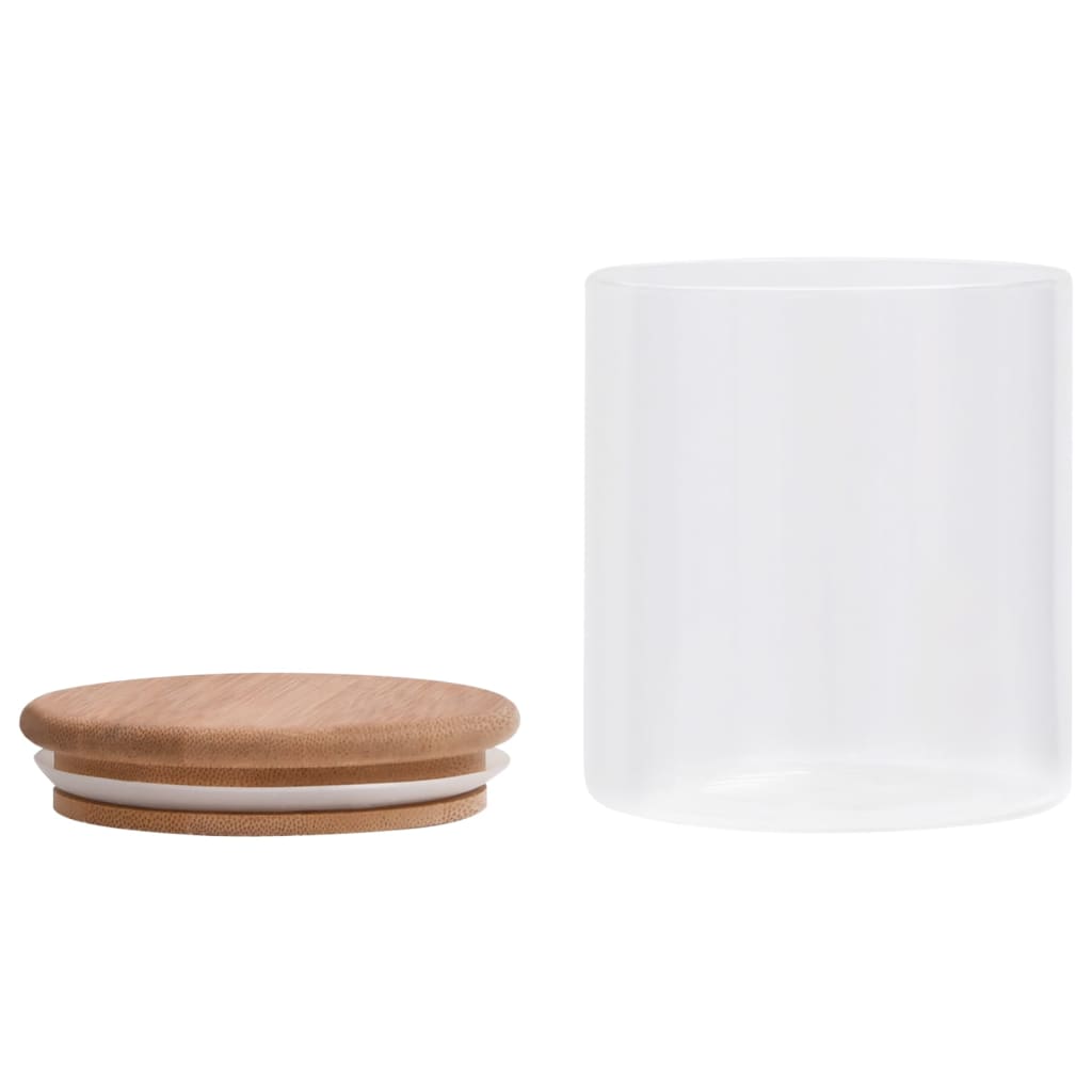 Opbevaringsglas Med Bambuslåg 6 Stk.