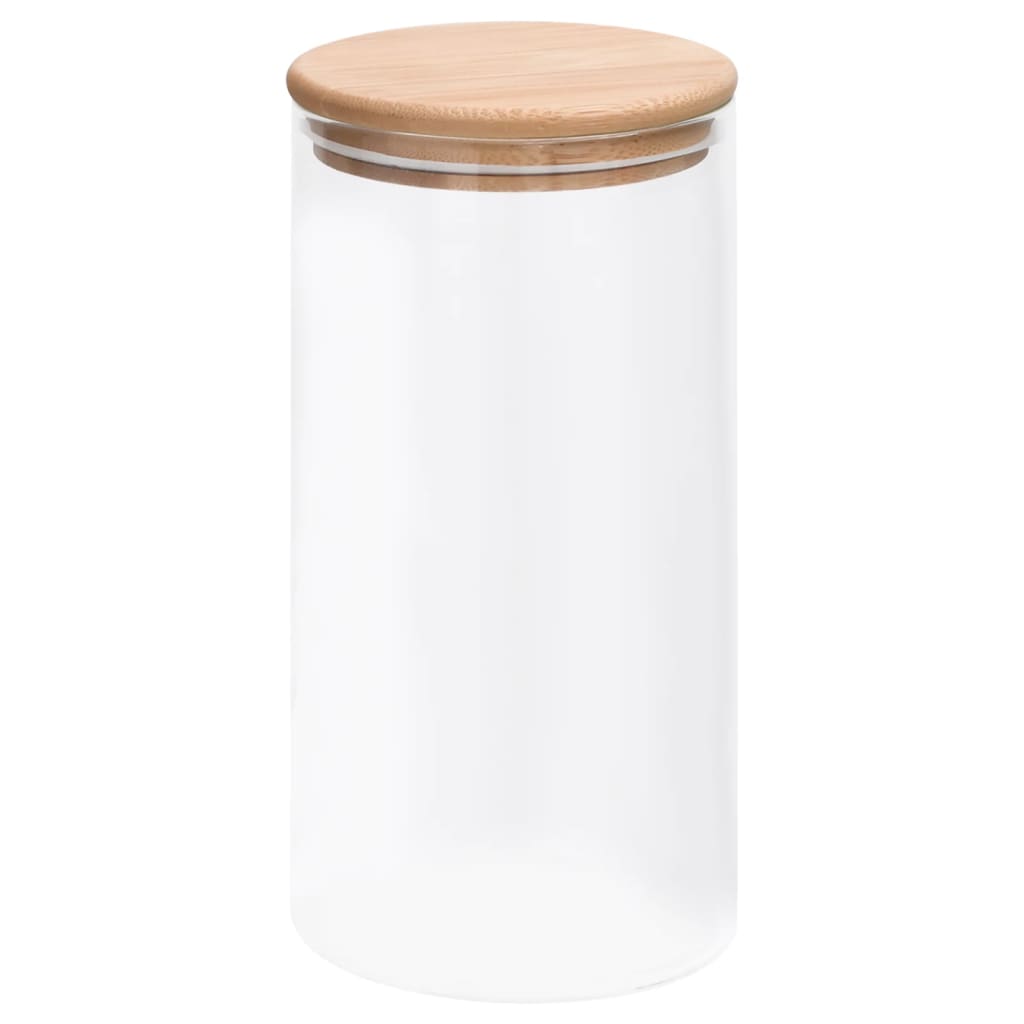 Opbevaringsglas Med Bambuslåg 4 Stk.