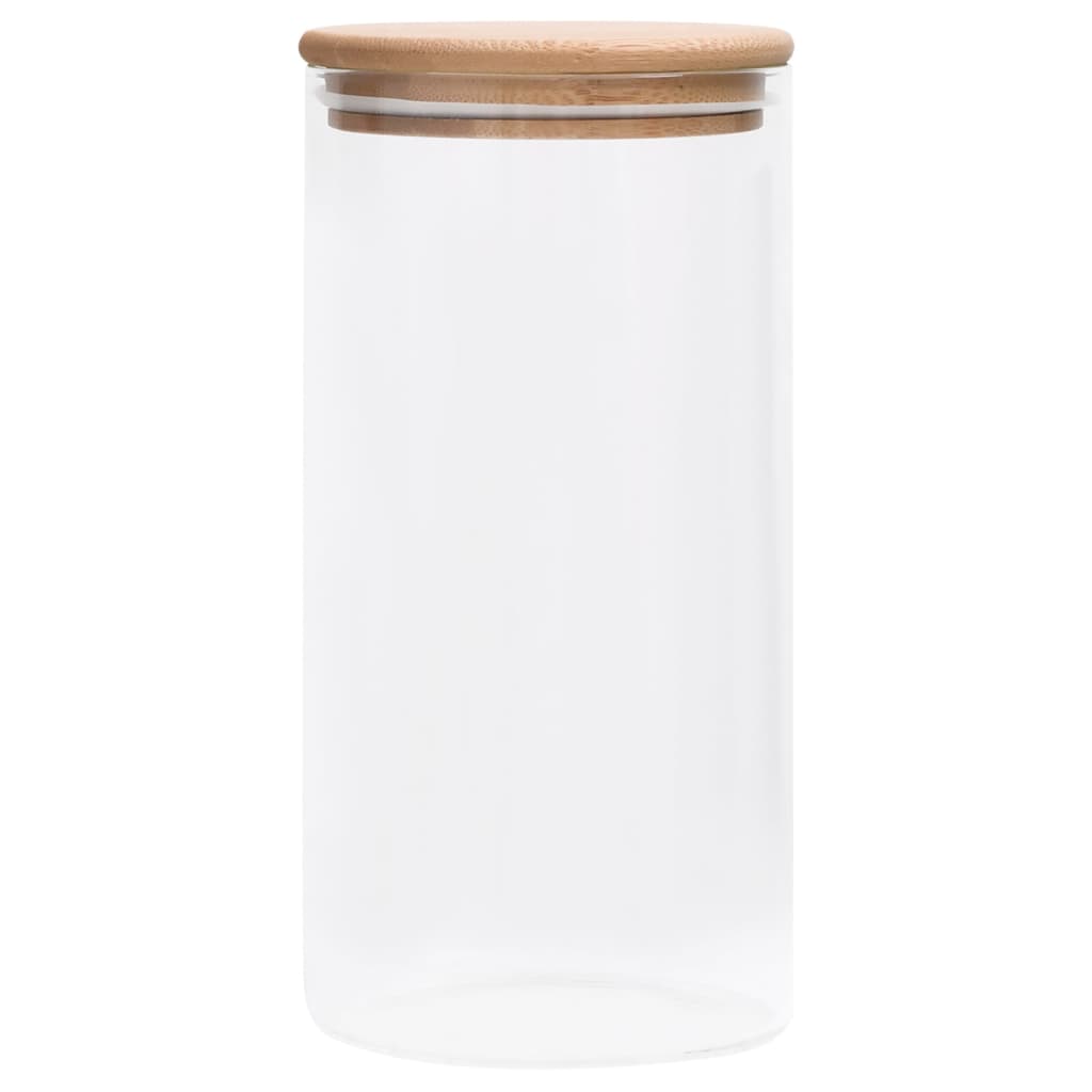 Opbevaringsglas Med Bambuslåg 4 Stk.