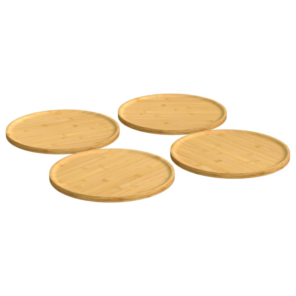 Pizzatallerkener 4 Stk. Ø32X1,5 Cm Bambus