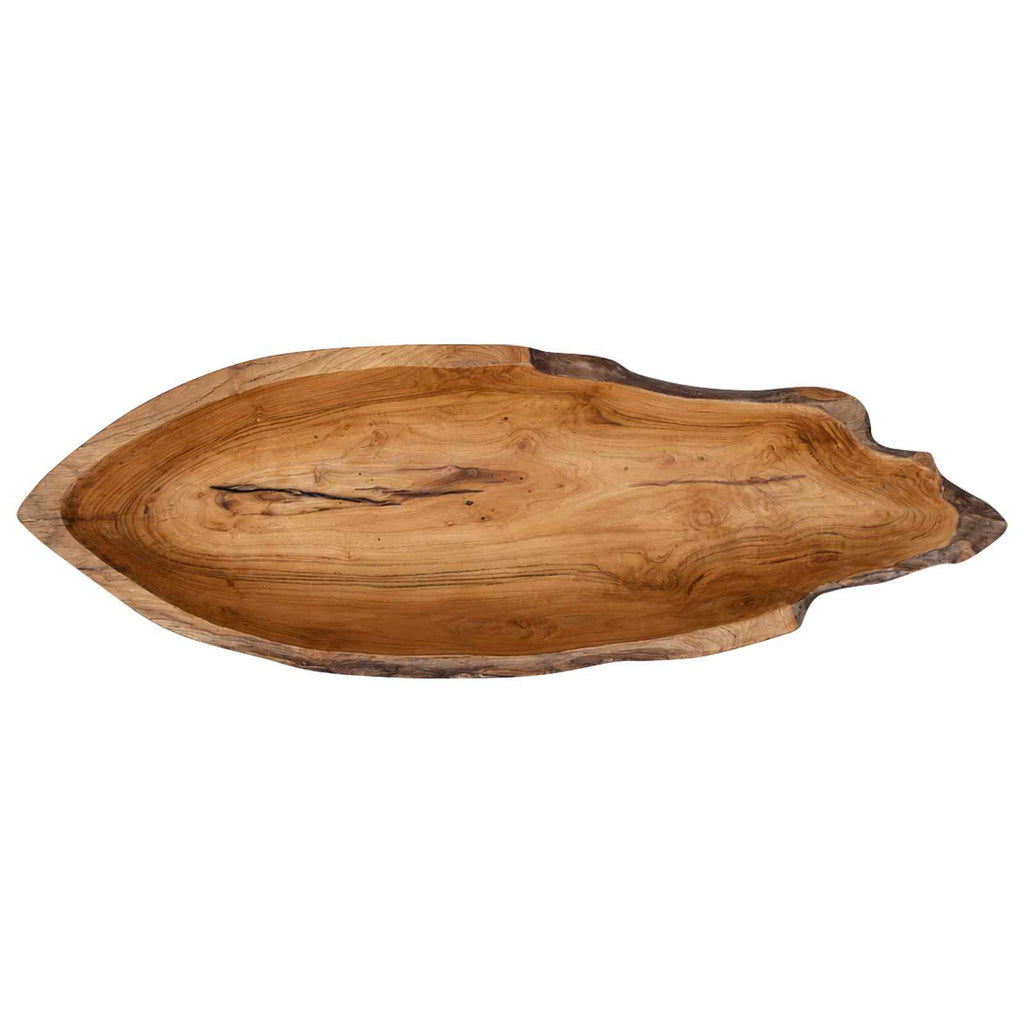 Frugtskål Jepara Teakbrun 61 X 21 X 11 Cm Massiv Teaktræ