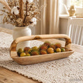 Fruit Bowl Jepara Teak Brown 61 X 21 X 21 Cm