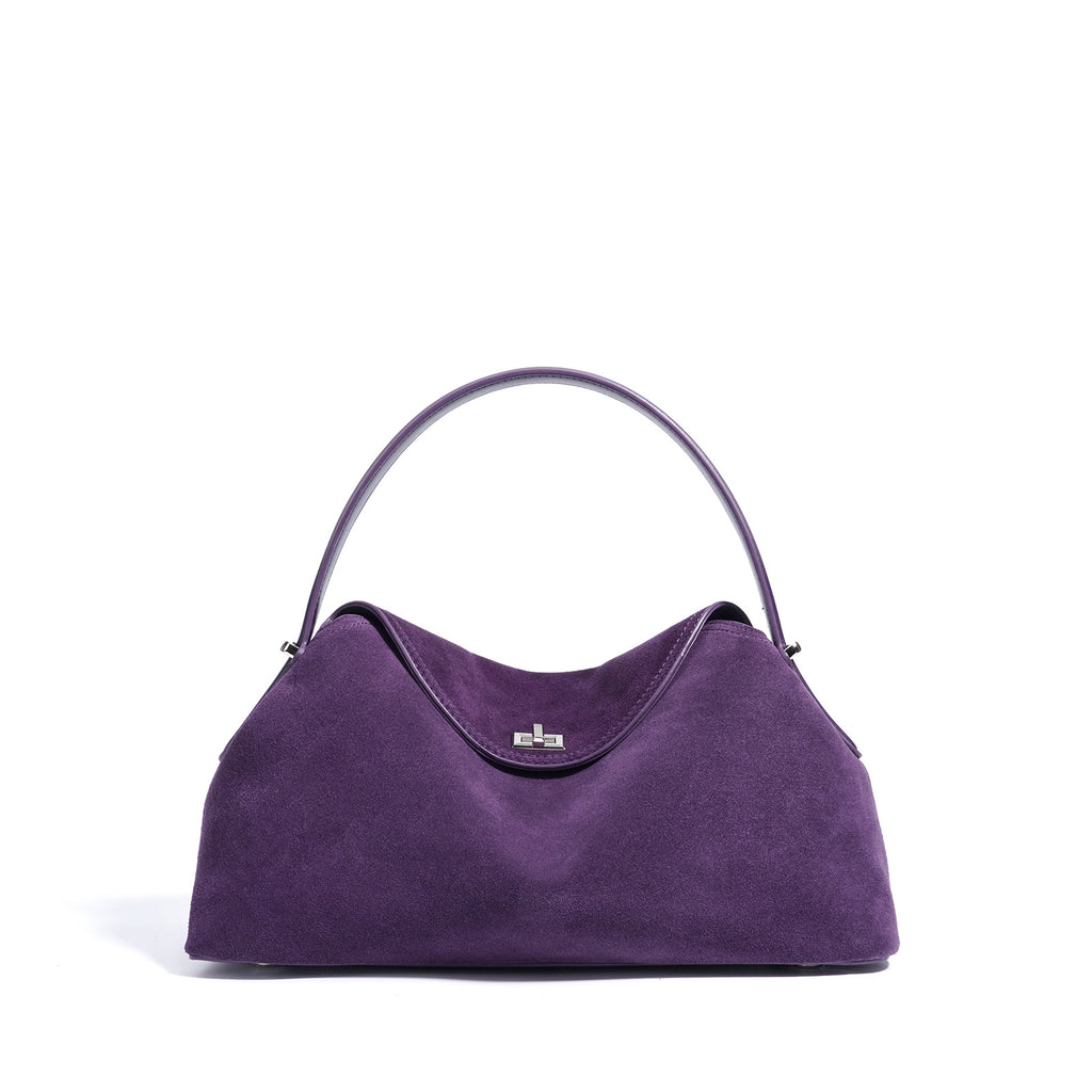 Mørkebrun håndtaske til damer til skulder og crossbody