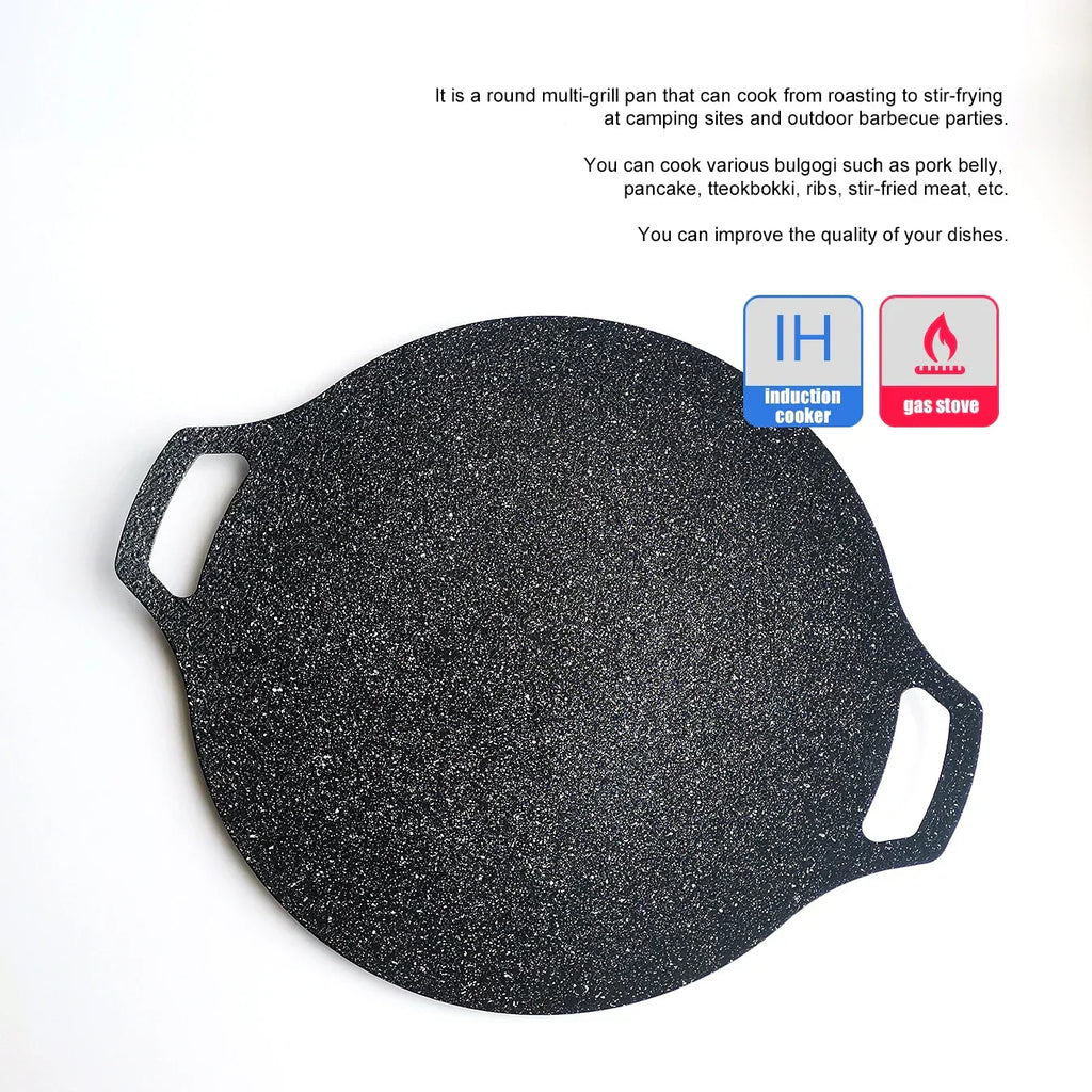 Grillplade med non-stick belægning - sort