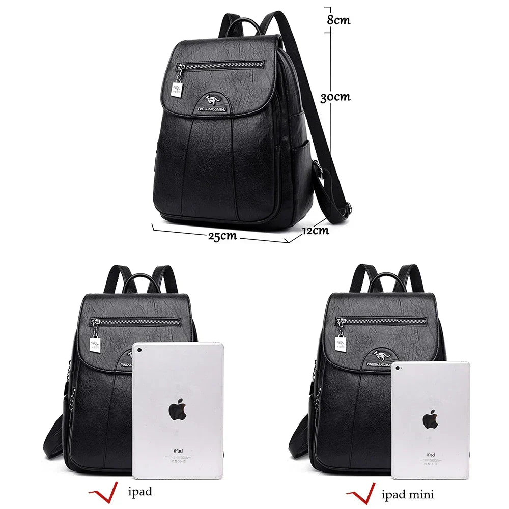 Vintage Soft Leather Women's Backpacks