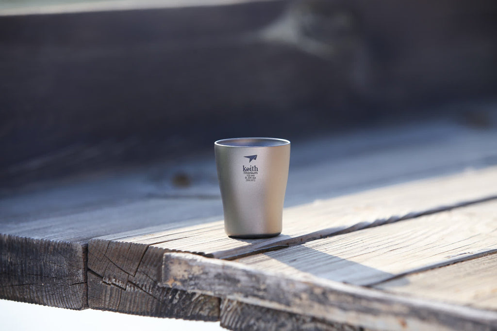 Keith Titanium TI9304 shotglas i titanium – sæt med 2