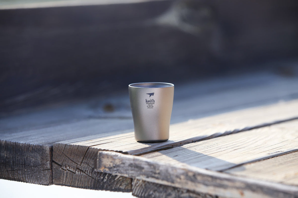 Keith Titanium TI9304 shotglas i titanium – sæt med 2