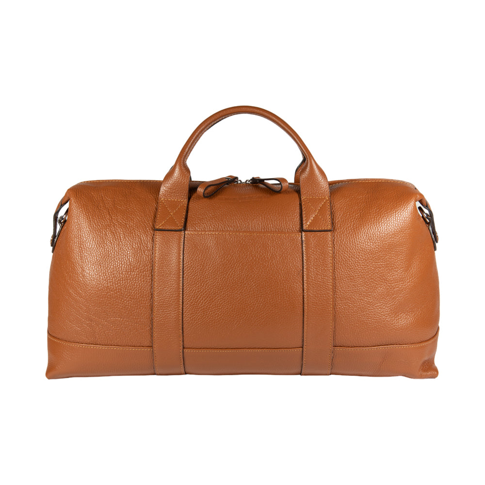 RENATO BORZATTA RB1029S cognacfarvet rejsetaske i læder – unisex