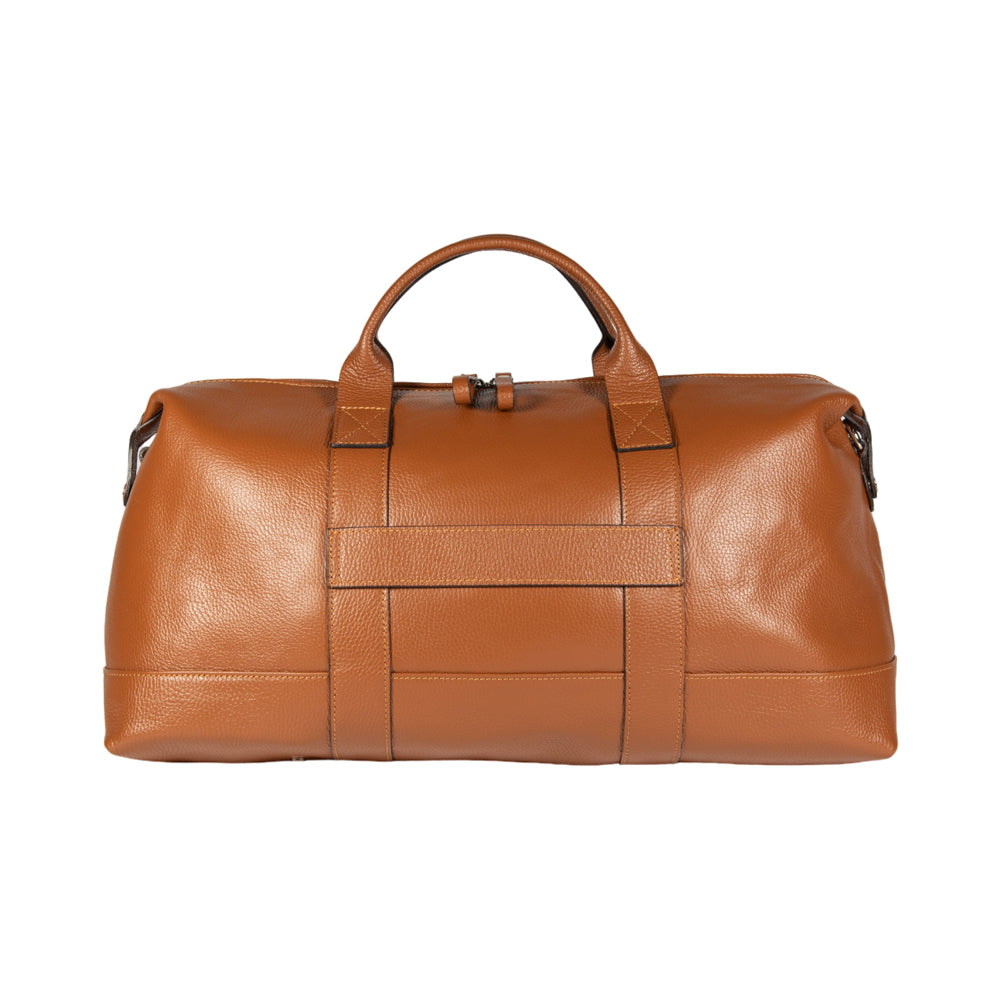 RENATO BORZATTA RB1029S cognacfarvet rejsetaske i læder – unisex