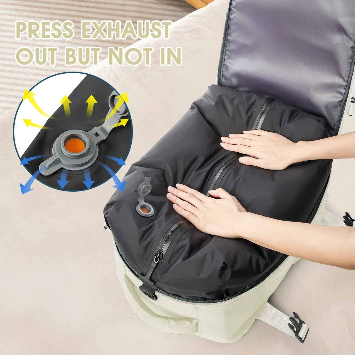 Laptop Backpack  40×20×25cm Beige