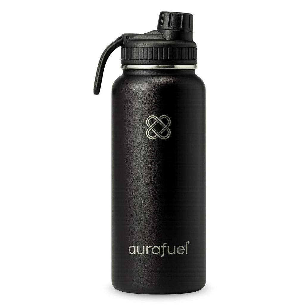 Aurafuel sort drikkeflaske i rustfrit stål