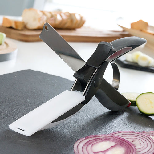 InnovaGoods Scible køkkensaks 2i1 - kniv og skærebræt
