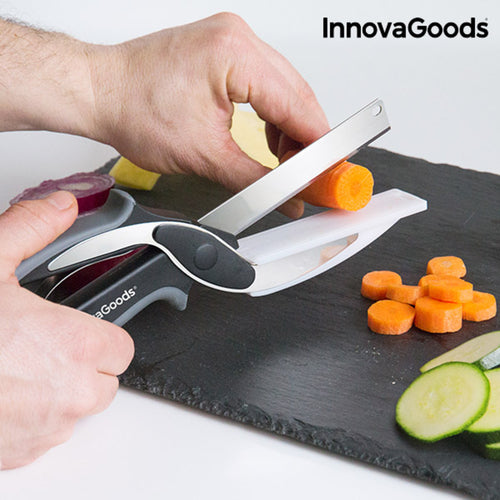 InnovaGoods Scible køkkensaks 2i1 - kniv og skærebræt