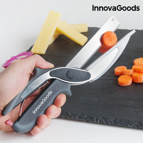InnovaGoods Scible køkkensaks 2i1 - kniv og skærebræt