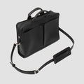 Sort computertaske i læder til MacBook 13–14 tommer