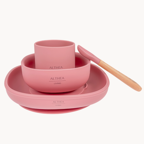 Babyservice i silikone med sugekop - 4 dele