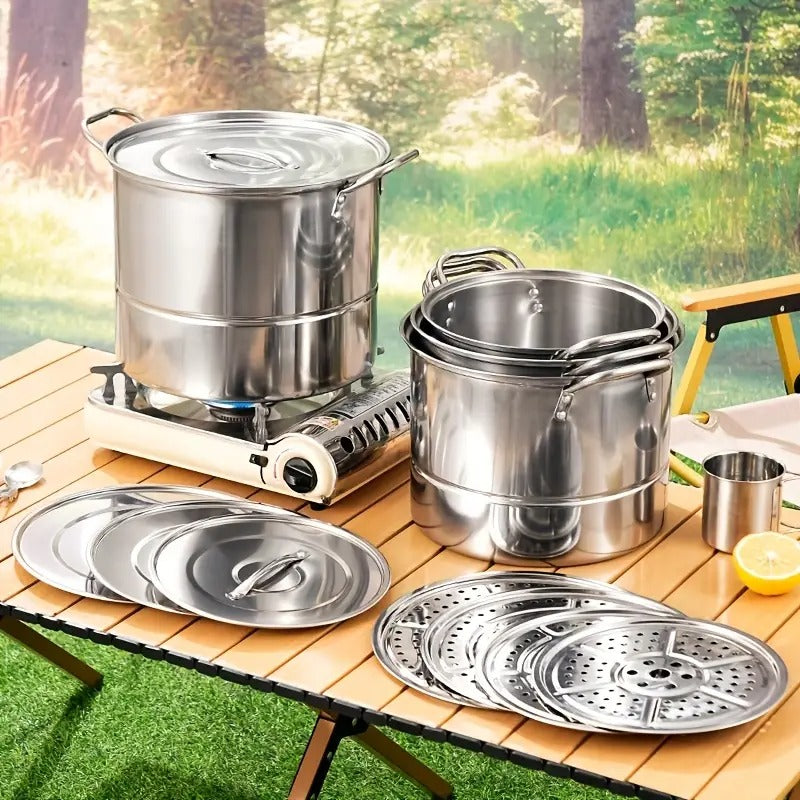 Camping Pot Set with Kettle