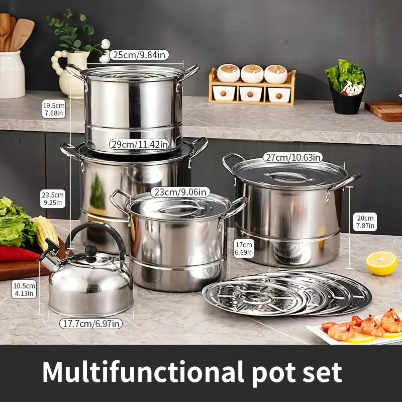 Camping Pot Set with Kettle