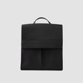 Urban Minimalist sort læderrygsæk med frontlommer