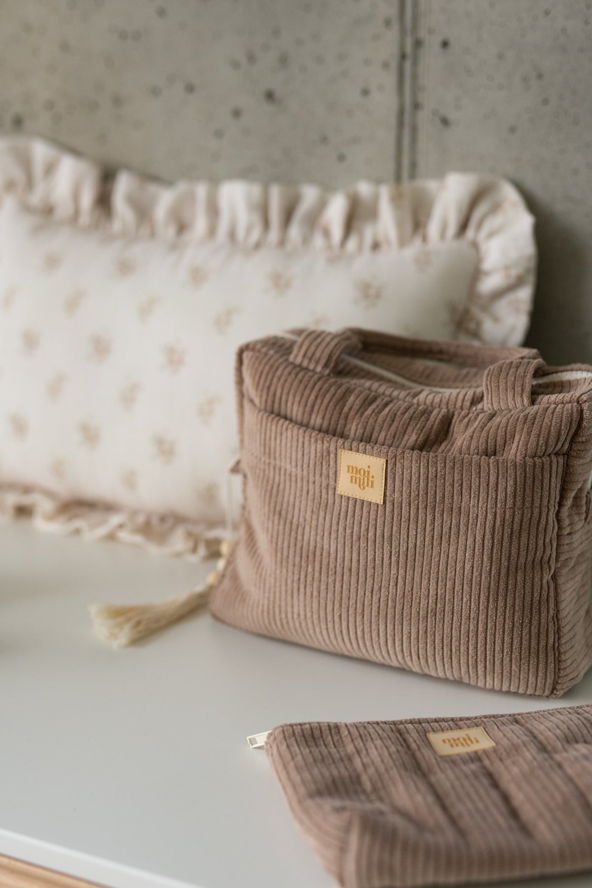Large Make-Up Bag - Latte