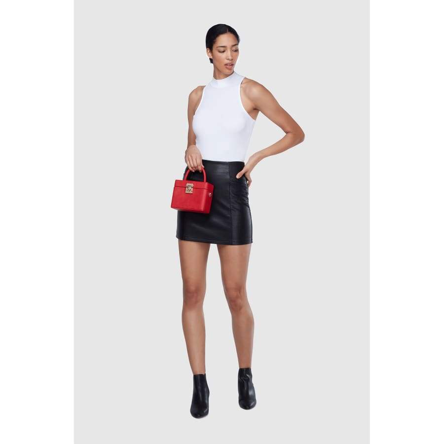 Mae Pink Satchel Vegan Cross Body Bag