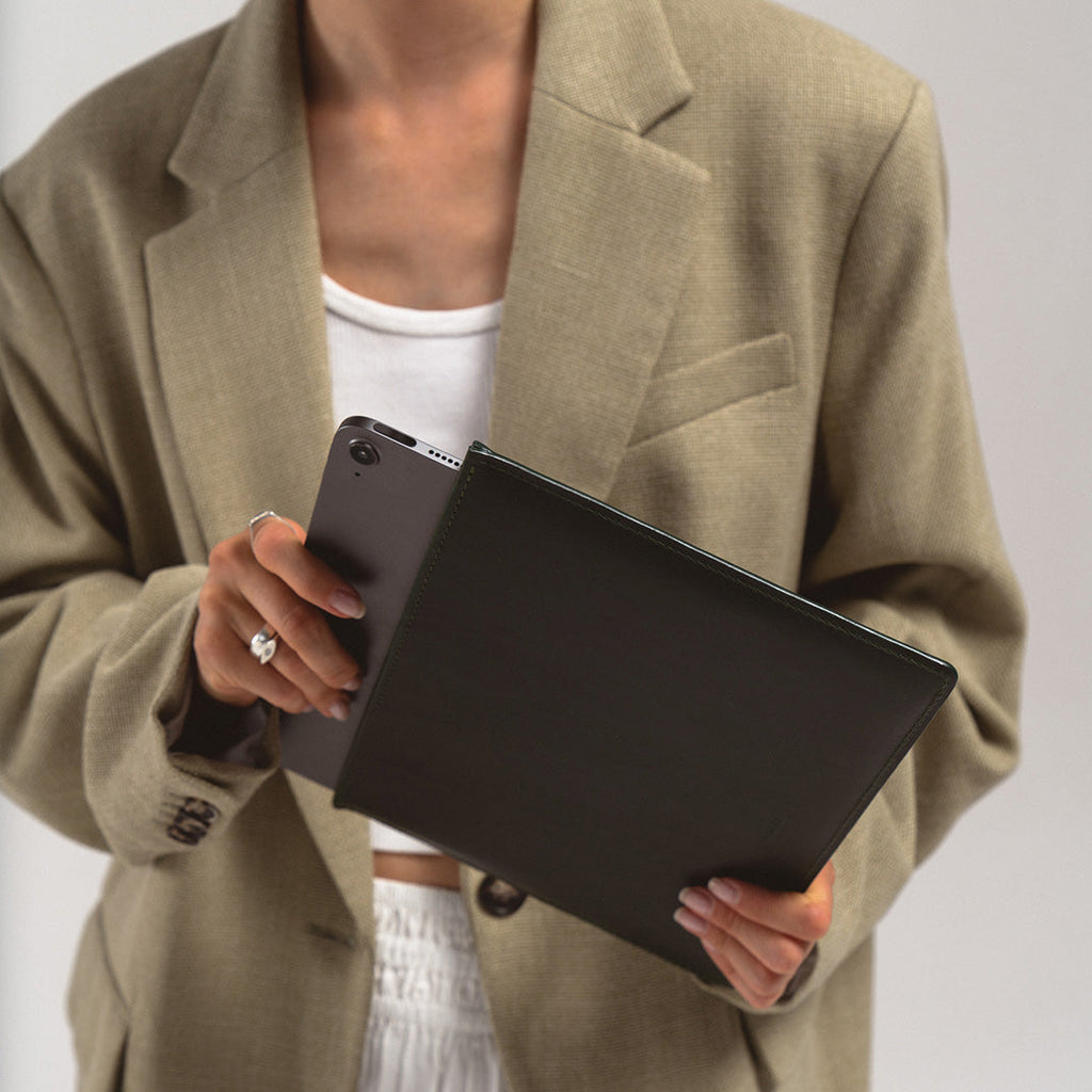 Elegant sleeve i italiensk læder til iPad